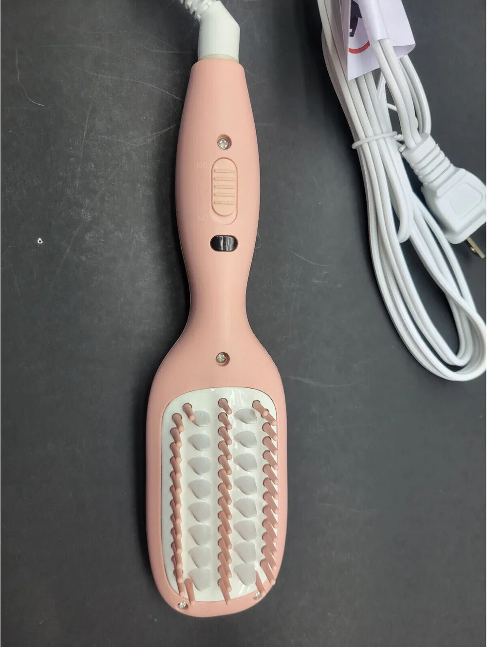 Vivitar Vivacious Travel Size Straightening Heated Compact Hair Brush Pink